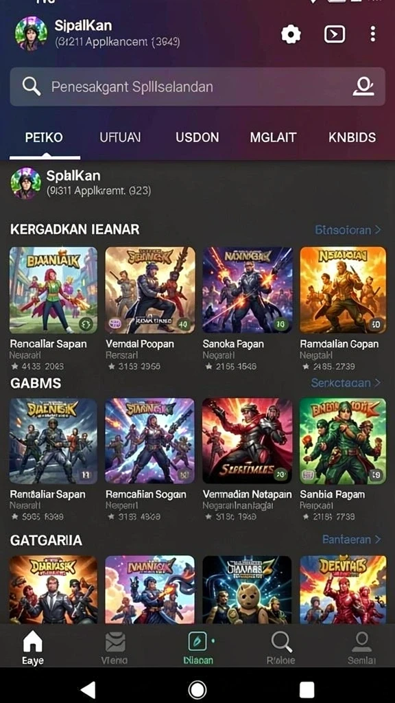 bigrich77 - Tampilan antarmuka yang intuitif dan menarik.